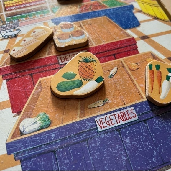 MELISSA & DOUG Magnetic Activity Board Grocery Store Wood Quiet Play *Incomplete - Picture 6 of 13